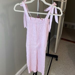 Pink ruched bodycon dress